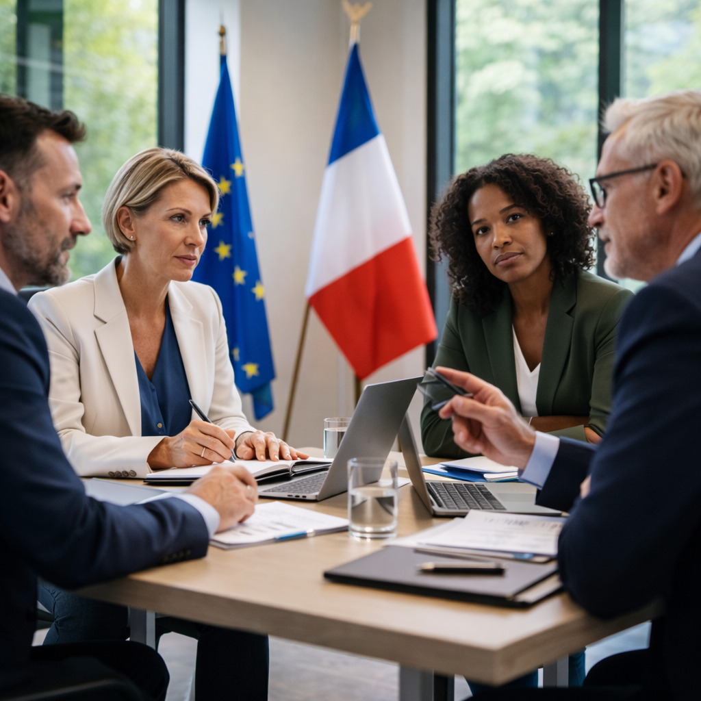formation élus en réunion de travail avec prise de décision et échanges professionnels