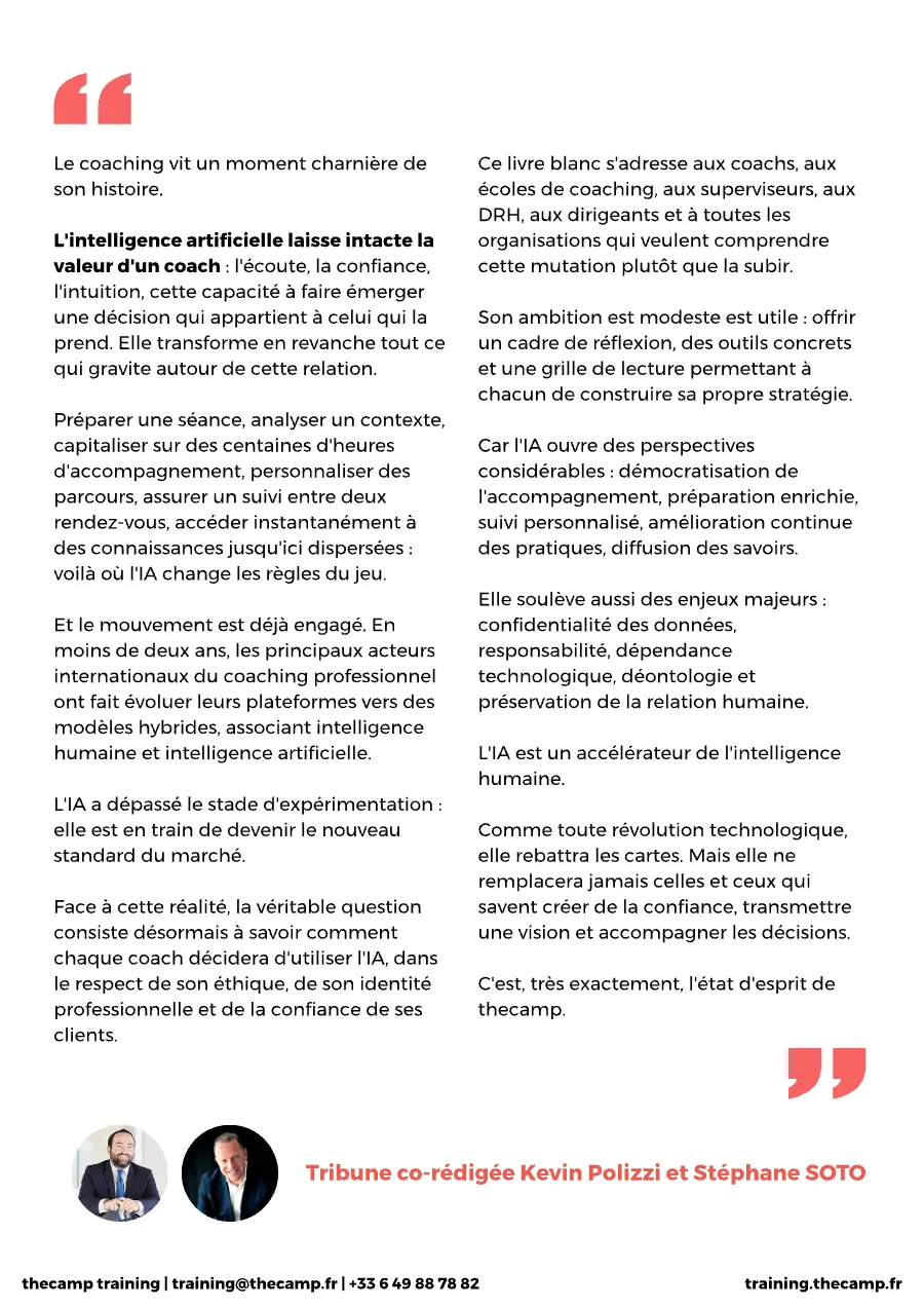 Aperçu de la page 3 du livre blanc IA et coaching