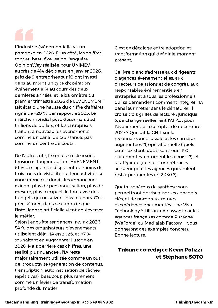Aperçu de la page 3 du livre blanc IA et événementiel