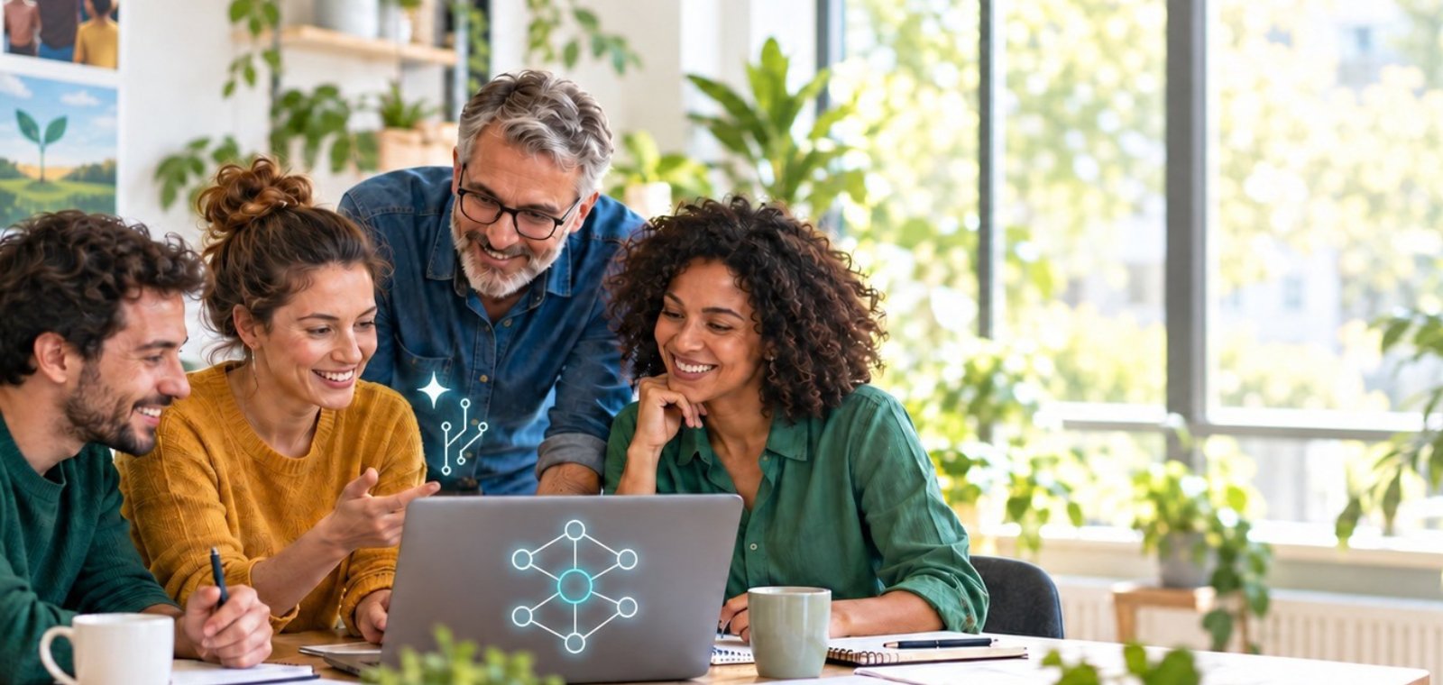 Formation IA pour les associations à thecamp : équipe associative utilisant l'IA générative